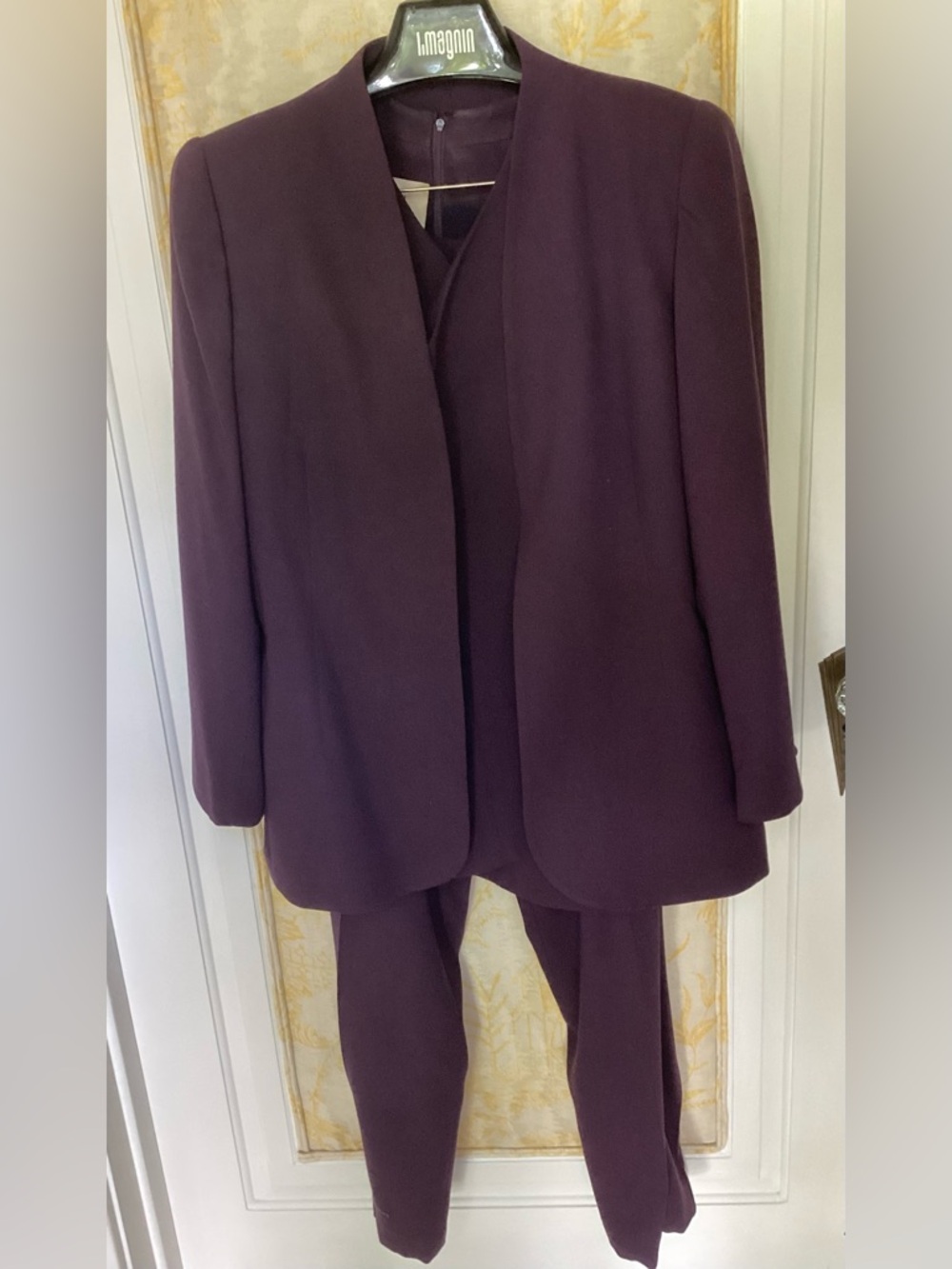 Travilla 3-Piece Eggplant Pantsuit - Picture 2 of 7